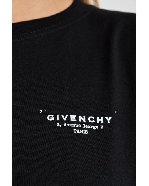 Givenchy Black T-Shirt With Printed Logo