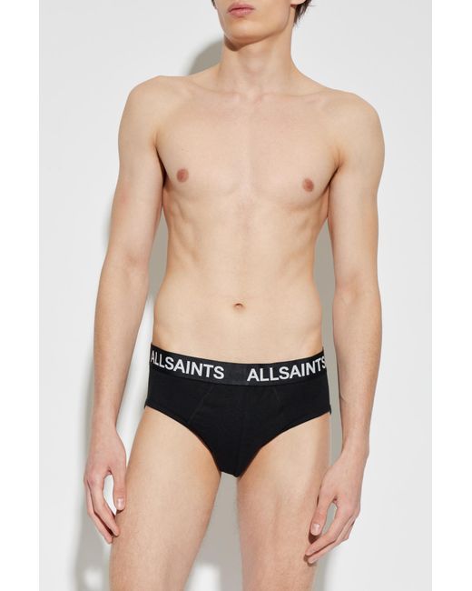 AllSaints Black 3-Pack Briefs for men