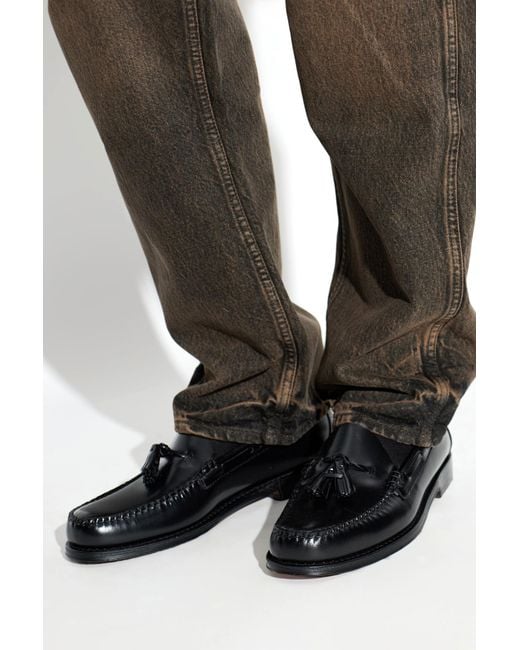 G.H.BASS Black "Weejuns Larkin Tassel" Loafers for men