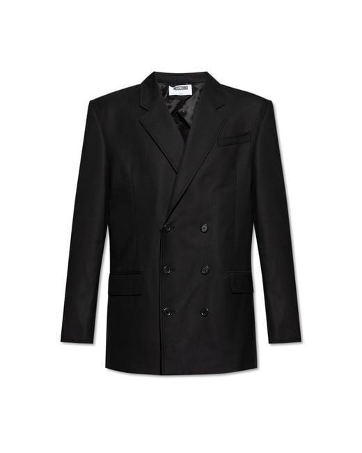 Moschino Black Wool Blazer for men