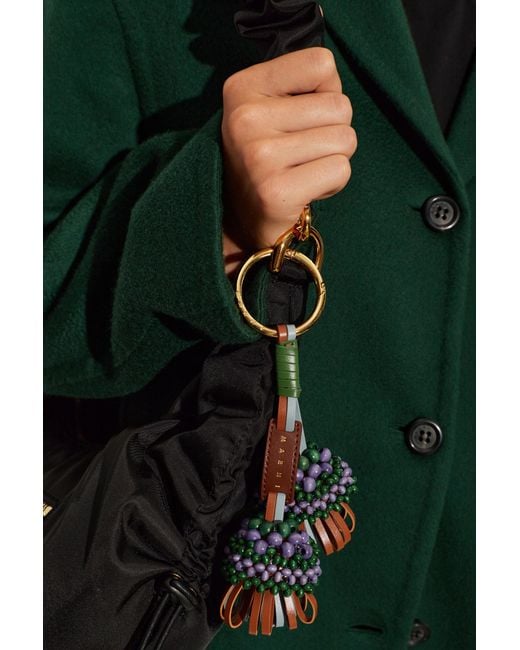 Marni Black Keychain With Beads