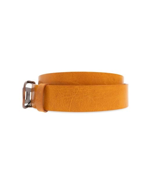 DIESEL Orange 'oval D Logo' Belt,