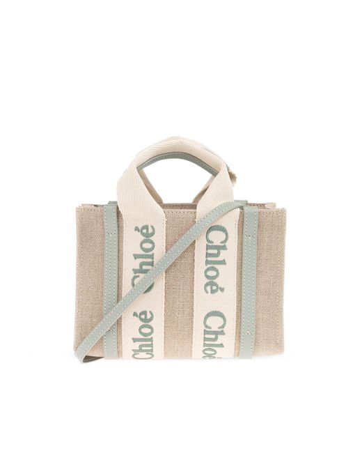 Chloé White Shoulder Bag 'Woody Mini'