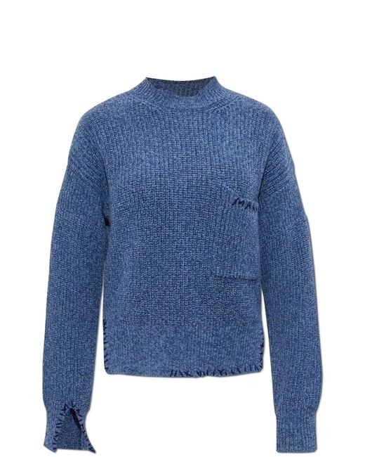 Marni Blue Wool Turtleneck