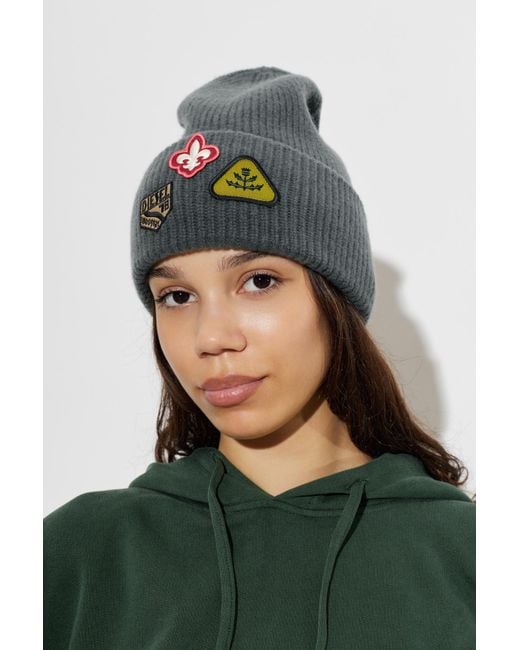 DIESEL Black Wool Beanie 'K-Phat'