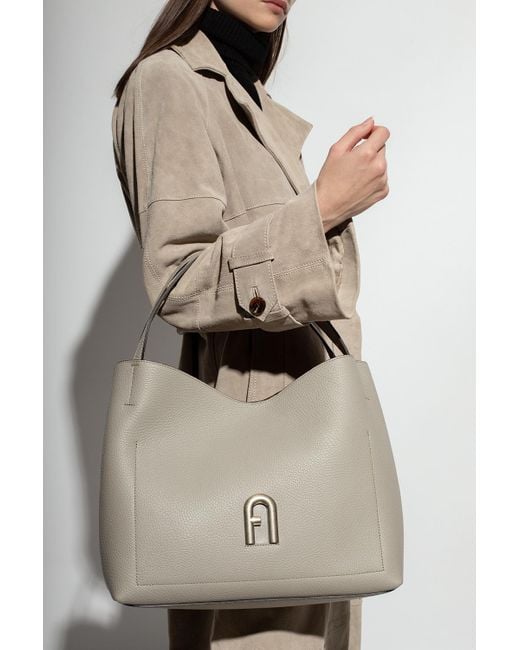 Furla 'primula L' Hobo Bag in Gray | Lyst