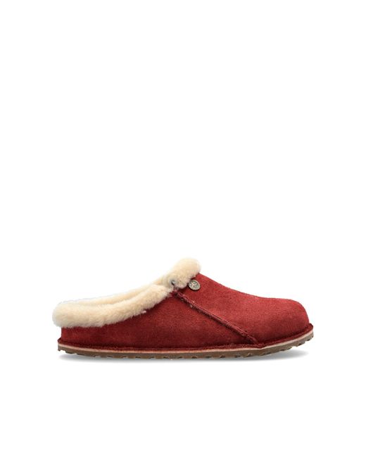 Birkenstock Red Zermatt Premium Suede Shoes