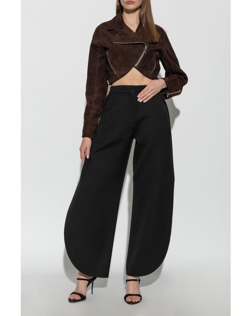 Alaïa Black Short Suede Jacket