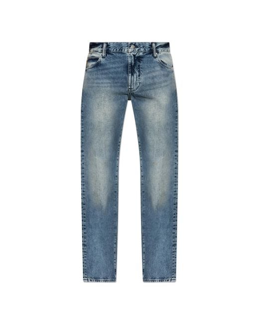 Emporio Armani Blue Straight-Leg Jeans for men