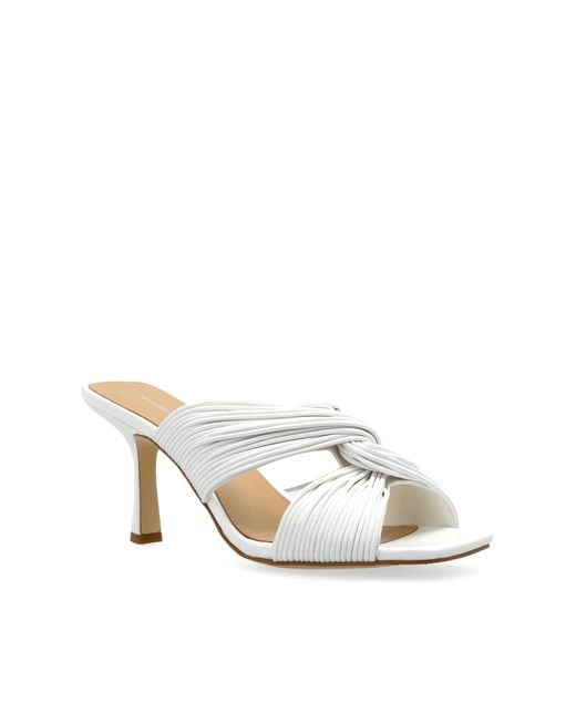 MICHAEL Michael Kors White Alessia Heeled Mules