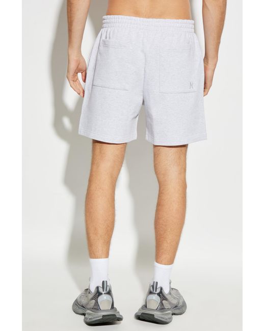Represent White "Initial" Shorts for men