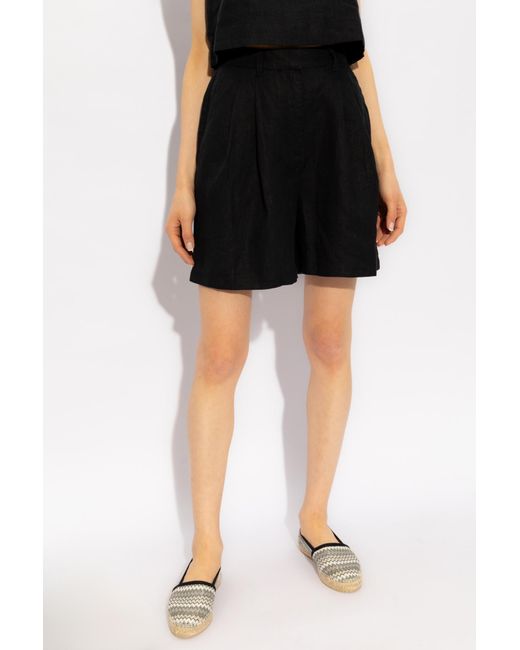 Posse Black ‘Marchello’ Linen Shorts