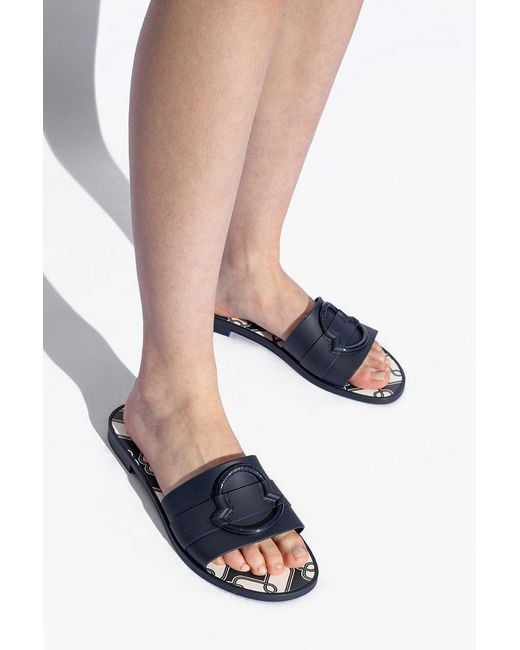 Moncler White Rubber Flip-Flops
