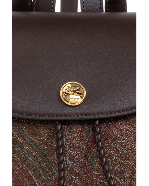 Etro Black Backpack With Logo