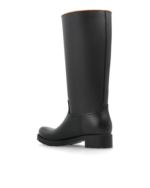 Max Mara Black Boots With Logo