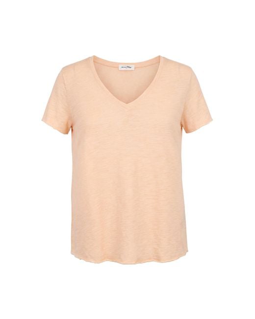 American Vintage Pink V-Neck T-Shirt