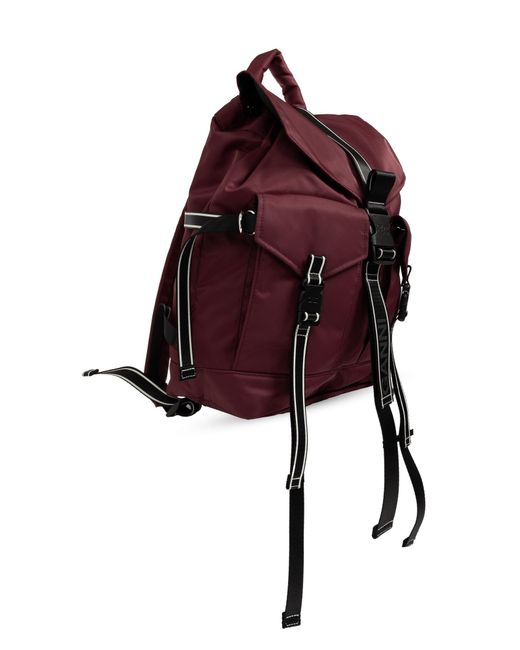 Ganni Black Backpack With Logo Patch