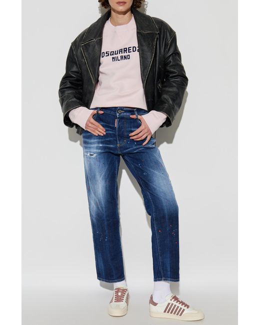 DSquared² Blue Sweatshirt With Logo