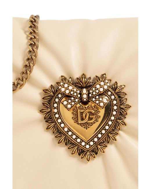 Dolce & Gabbana Natural 'devotion Medium' Shoulder Bag,