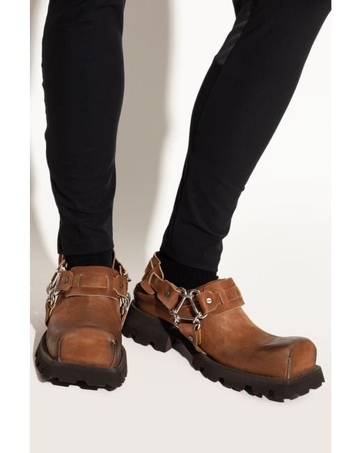 Acne Brown Leather Shoes for men