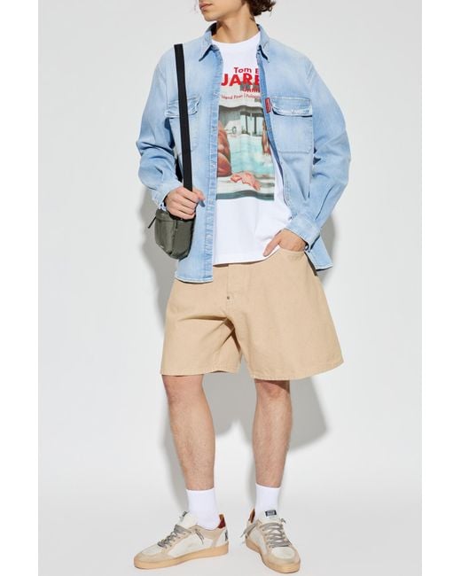 DSquared² Natural 'Boxer' Denim Shorts for men