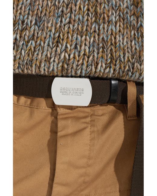 DSquared² Brown Belt With Logo for men