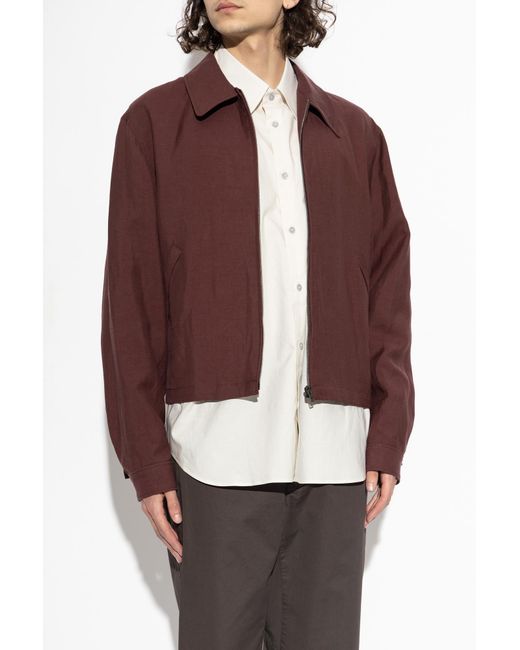 Lemaire Red Jacket With Collar for men