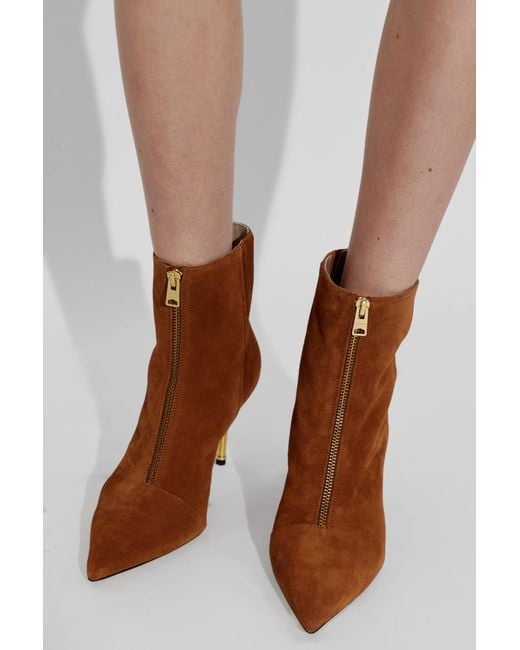 AllSaints Brown 'Natasha' Heeled Ankle Boots