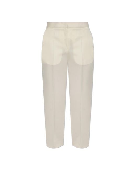 Jil Sander White Wool Pants