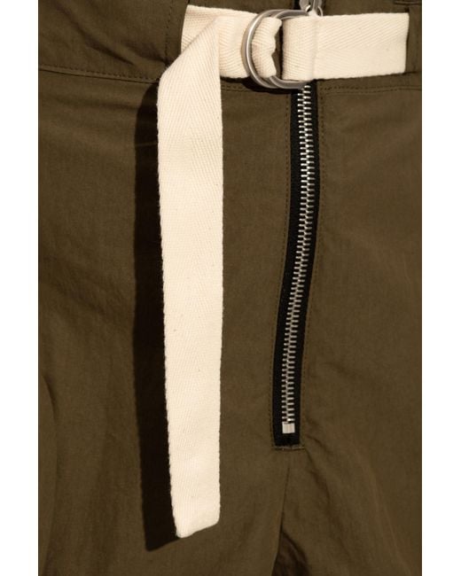 Jil Sander Green + Shorts With A Belt,