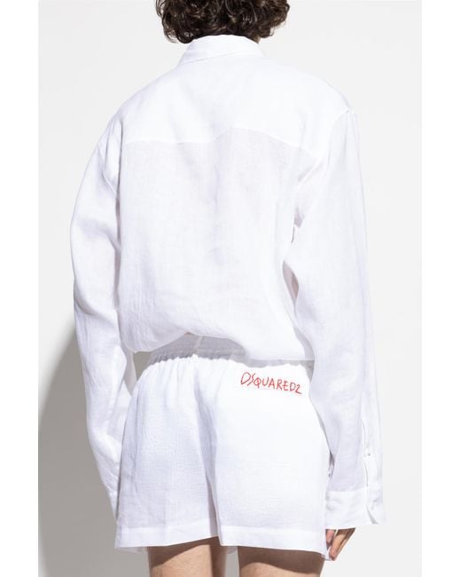 DSquared² White Shirt Capsule `summer Lovers`, for men