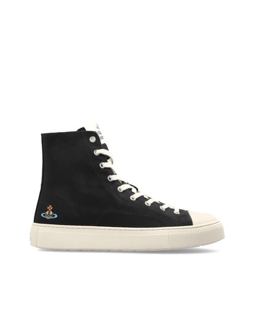 Vivienne Westwood Black "Plimsoll High" Sports Shoes for men