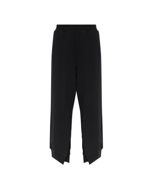 MM6 by Maison Margiela Black Sweatpants With Slits On The Legs