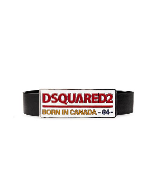 DSquared² Red Leather Belt for men