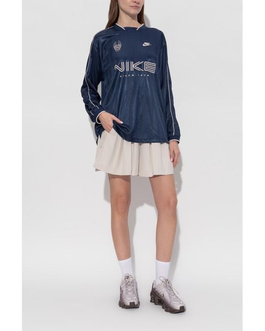 Nike Blue T-Shirt With Logo