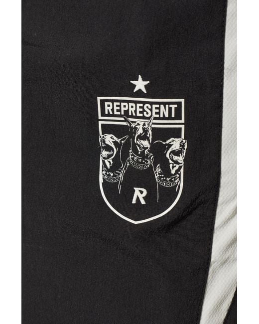 Represent Black Sweatpants With Logo for men