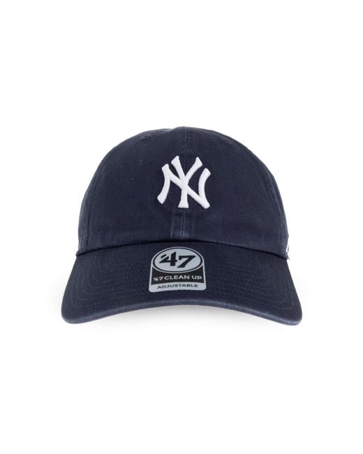 Sporty & Rich Blue Cap With Visor From The '47 & The New York Yankees' Collection