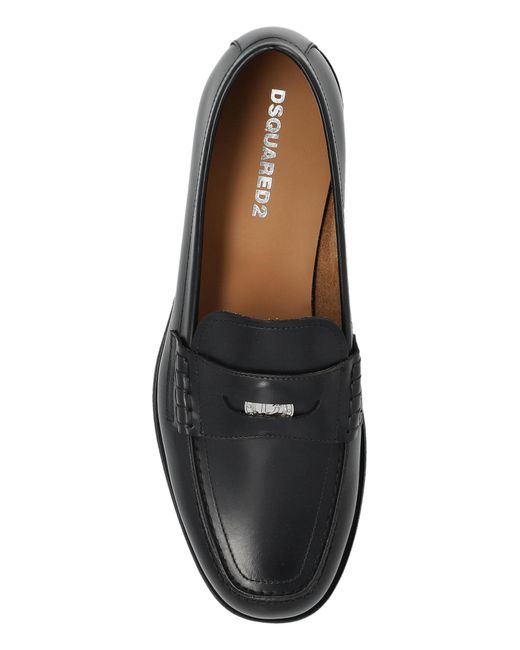 DSquared² Black Leather Loafers