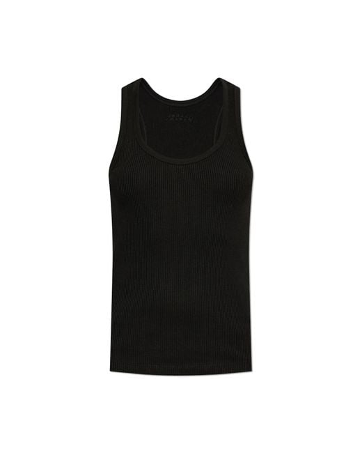 Isabel Marant Black Ribbed Top Thea