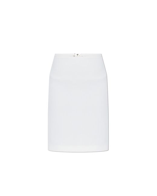 Versace White Skirt With Single Slit