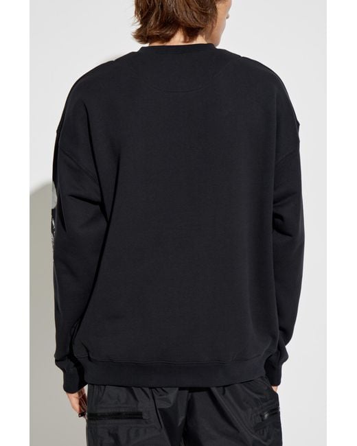 Y-3 Black Sweatshirt With Print, for men