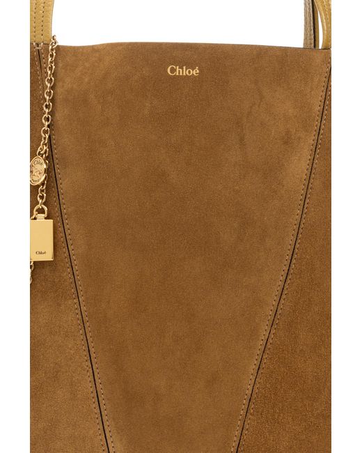 Chloé Brown Shoulder Bag Spin Medium'