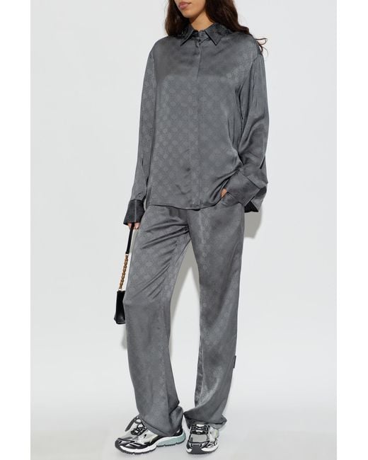 Off-White c/o Virgil Abloh Gray Shirt With Monogram