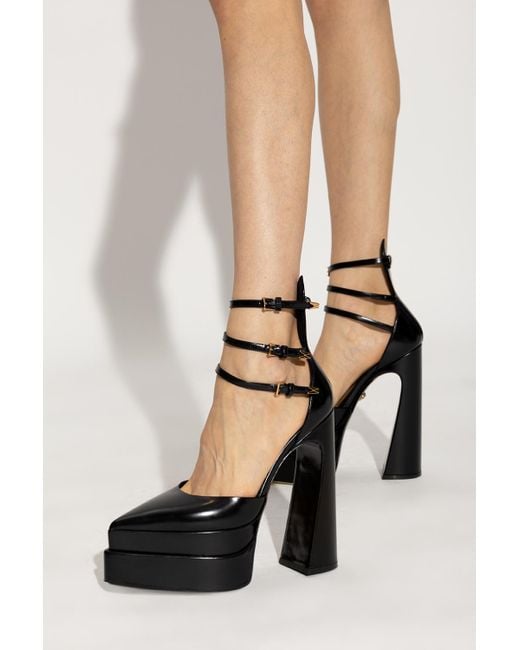 Versace 'aevitas Pointy' Doubleplatform Shoes in Black Lyst