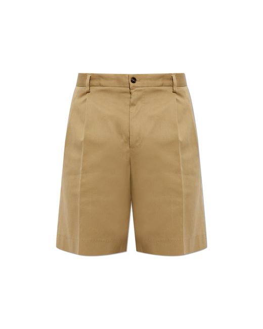 Dolce & Gabbana Natural Pleated Shorts for men