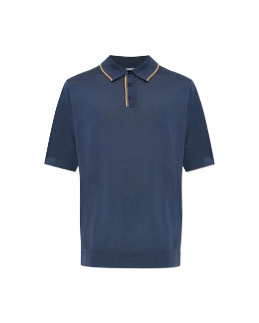 Paul Smith Blue Wool Polo for men