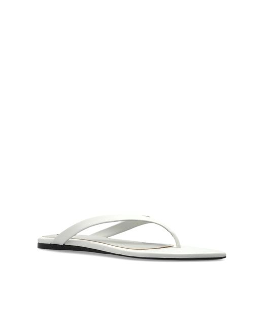 AMI Blue Leather Slides