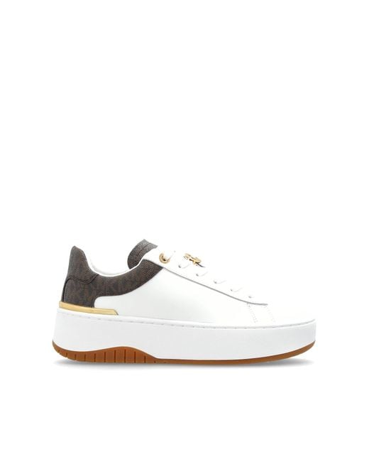 MICHAEL Michael Kors White 'Dottie' Platform Sneakers