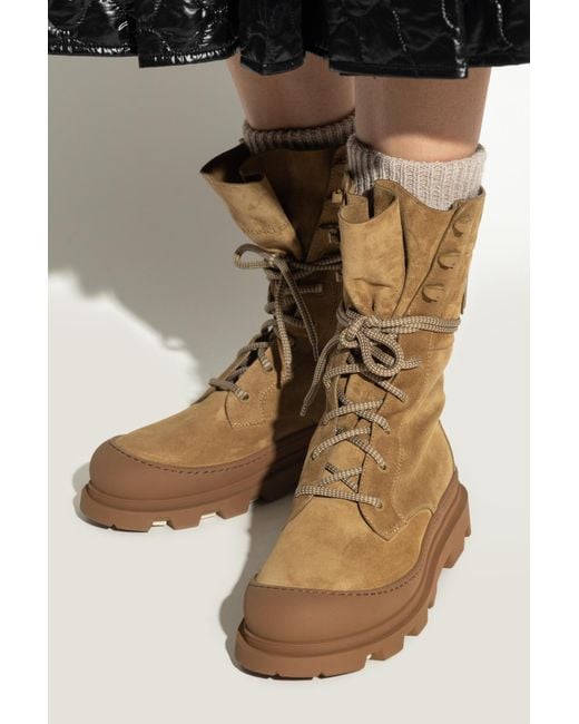 Moncler Natural 'Vera High' Ankle Boots