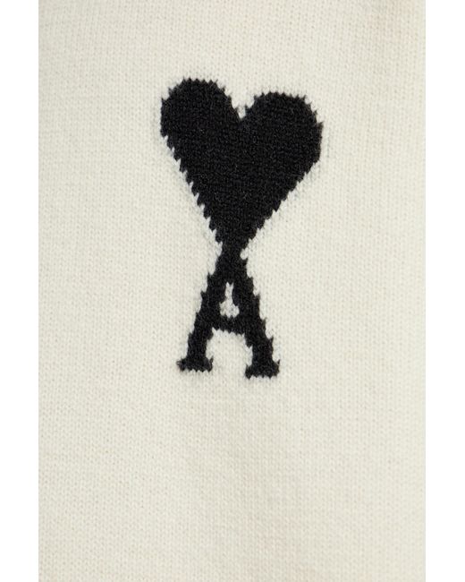 AMI White Wool Turtleneck